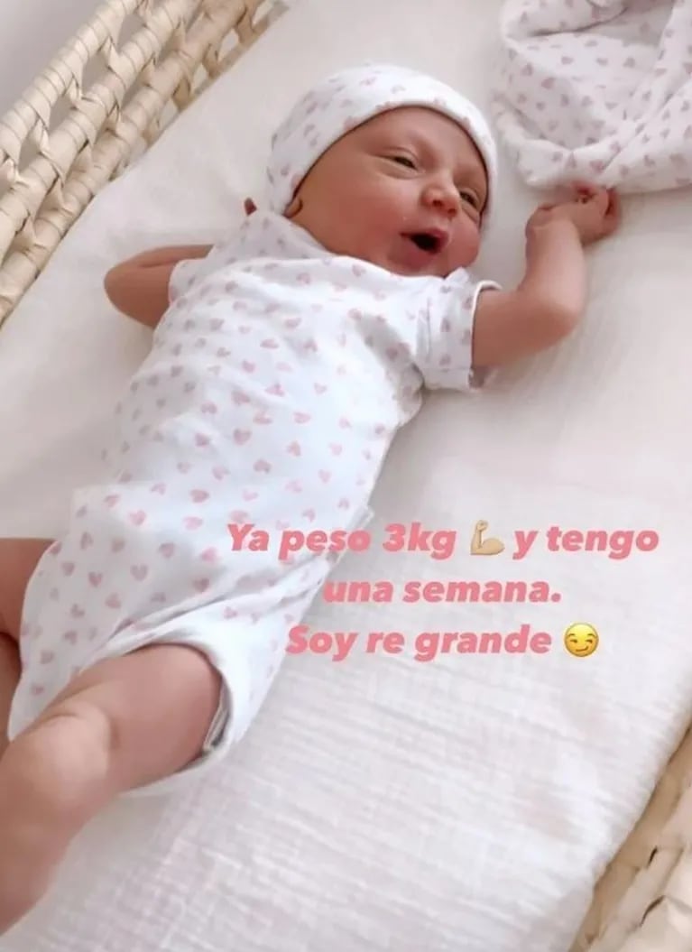 La dulce foto de Vita, la hija de Cande Ruggeri, a una semana de su nacimiento