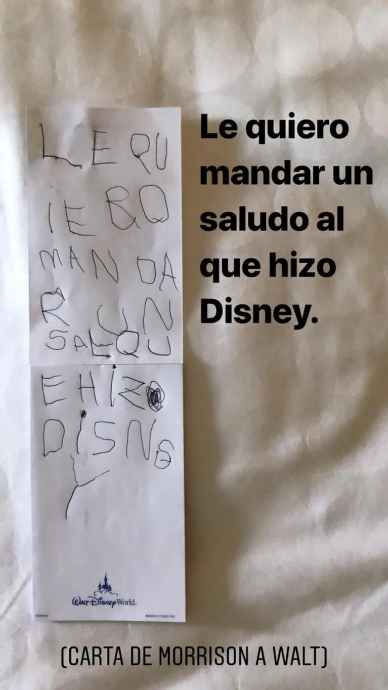 Jimena Barón llevó a Momo por primera vez a una montaña rusa en sus vacaciones en Disney