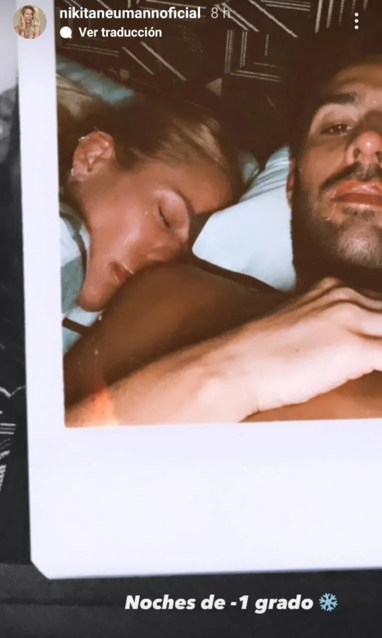La foto de Nicole Neumann a puro mimo con Manu Urcera desde la cama en sus vacaciones en España: "Noches de menos un grado"