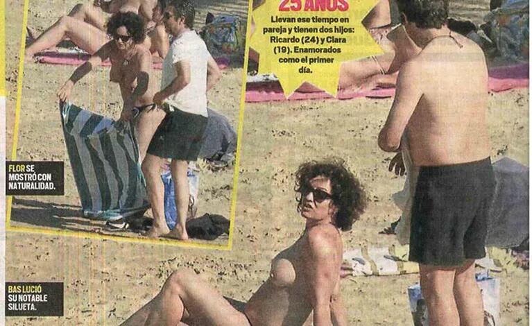 Florencia Bas hizo topless en las playas de San Sebastián (Foto: Diario Muy). 