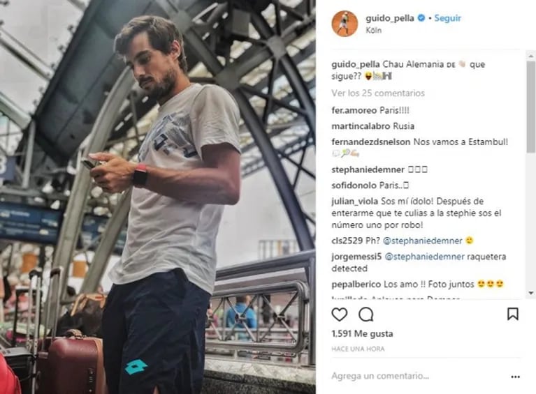 Stephanie Denmer, de novia con el tenista argentino Guido Pella: viaje romántico y fotos hot en Europa