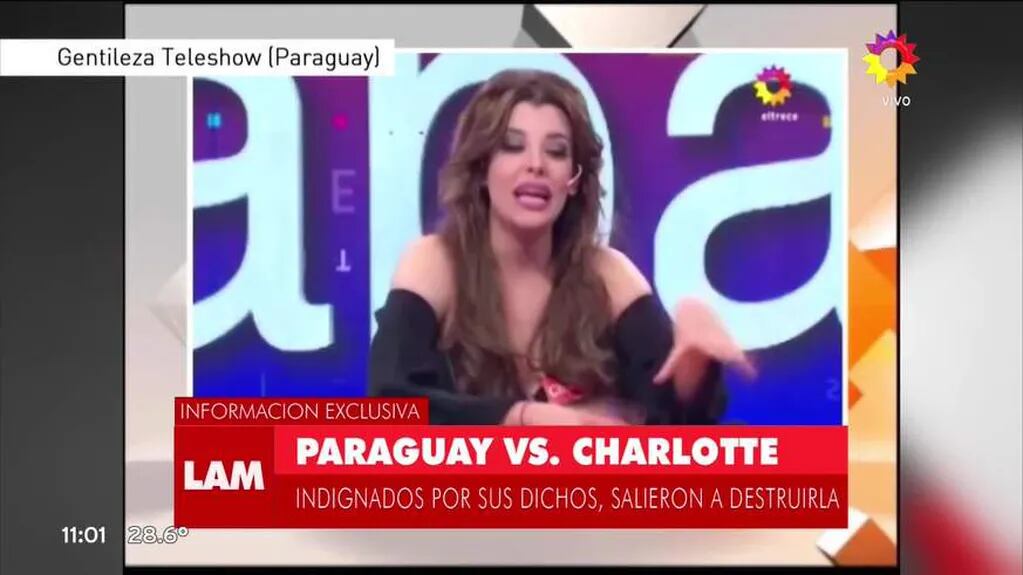 La furiosa reacción de periodistas paraguayos contra Charlotte Caniggia, tras sus dichos sobre el acento guaraní
