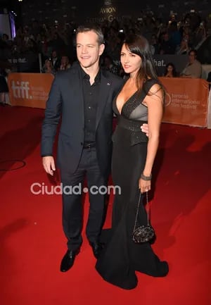 Matt Damon y su mujer, la argentina Luciana Barroso, divinos (Fotos: AFP).