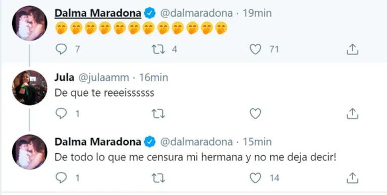 La "medida" que Gianinna le impuso a Dalma Maradona en medio del escándalo con el Kun: "Mi hermana me censura"