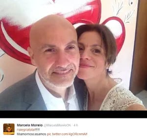 Marcela Morelo se casó con Rodo. (Foto: Twitter)