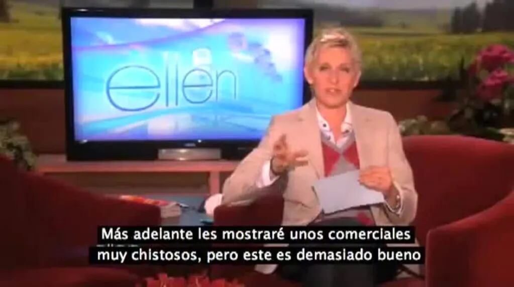 Ellen DeGeneres presentó las publicidades más desopilantes que se vieron en TV