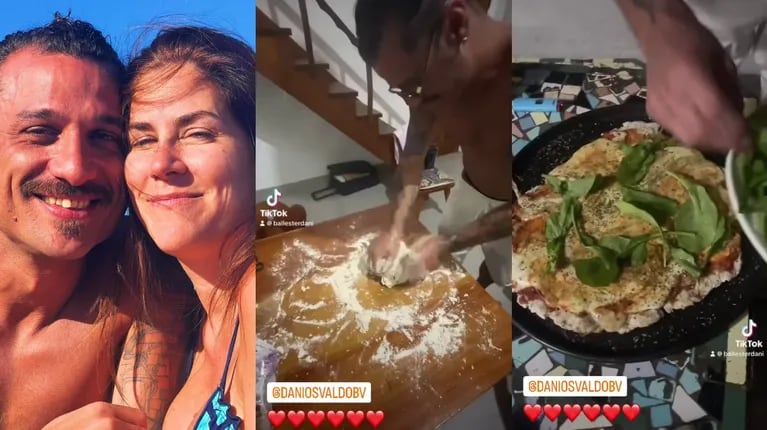Daniela Ballester compartió un momento de su intimidad junto a Daniel Osvaldo preparando pizzas