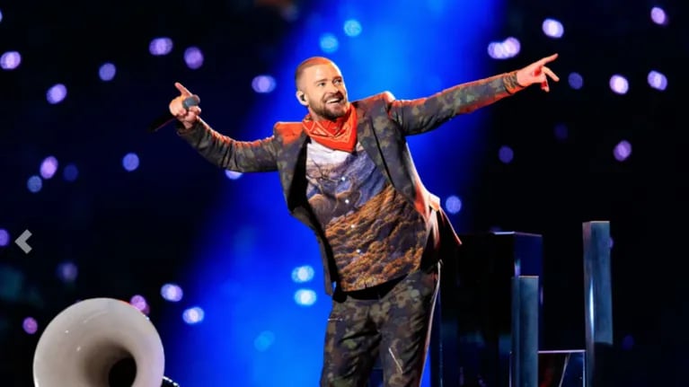 Justin Timberlake actuando en 2018 (Foto: AFP).