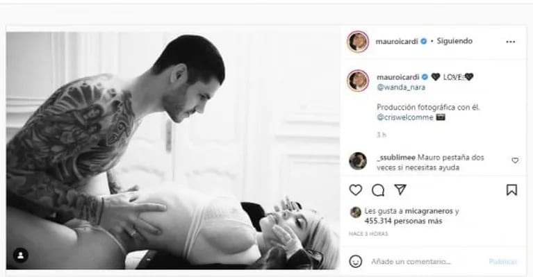 La foto íntima de Wanda Nara y Mauro Icardi que es furor en Instagram: "¡Pará, hermano!"