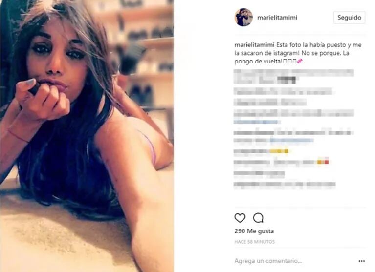 La foto sensual de Mimi que Instagram censuró... ¡y ella volvió a publicar!: "No sé por qué me la sacaron"