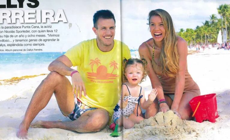 Las vacaciones familiares de Dallys Ferreira y Nicolás Sporleder con su hija en Punta Cana... ¡y el truquito para encontrarse en la intimidad!: "Día por medio, India duerme con sus abuelas"