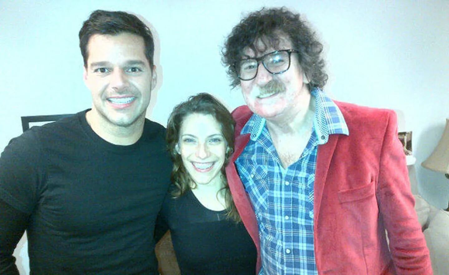 Ricky Martin, Elena Roger y Charly García en Broadway (Foto: Twitter). 