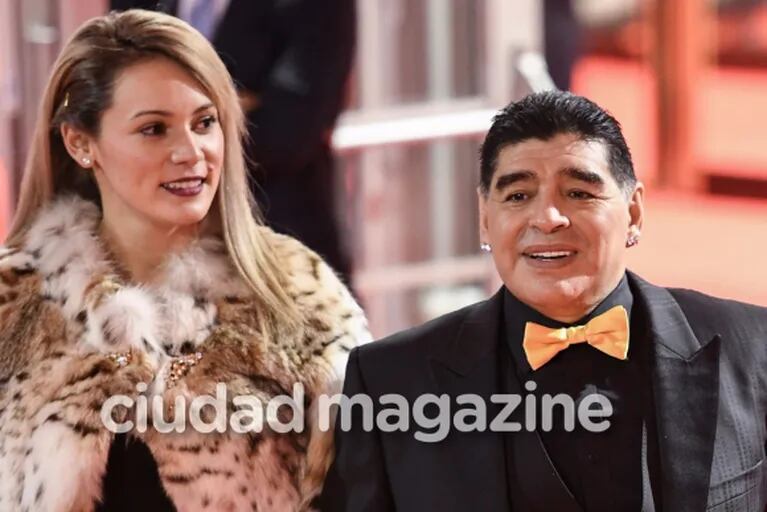 Los looks de Diego Maradona y Rocío Oliva en el sorteo del Mundial Rusia 2018: "Se me cortó la luz y no pude combinar"