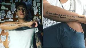 El insólito error ortográfico de Brian Sarmiento en su nuevo tattoo. Foto: Instagram