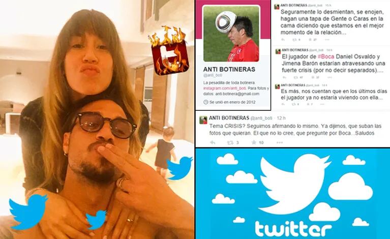 Jimena Barón y Daniel Osvaldo, rumores de separación. (Foto: Twitter)
