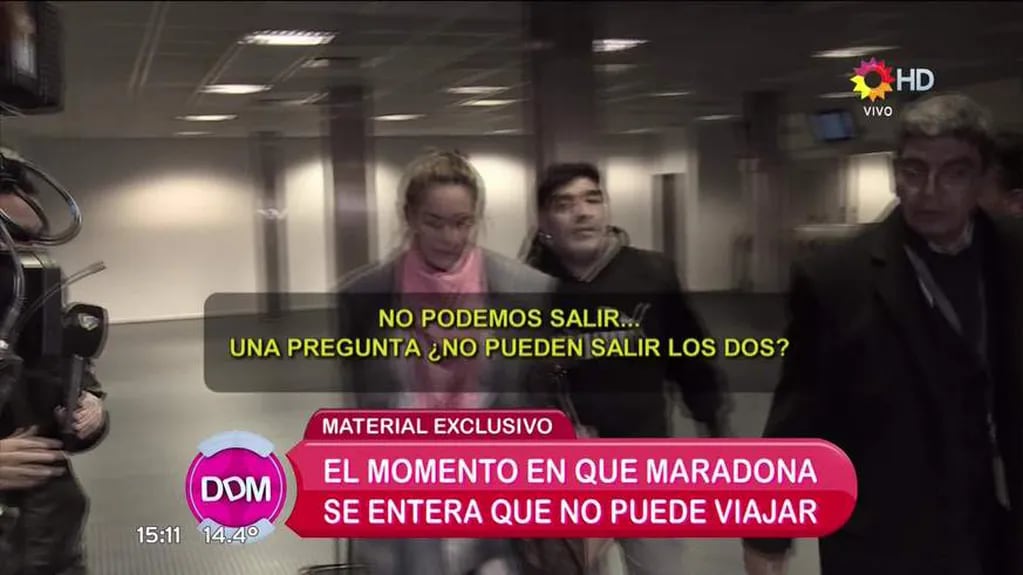 El audio de Maradona en Migraciones al enterarse que no puede salir del país