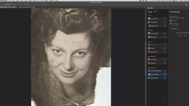 Adobe Photoshop incorpora un filtro neural para la restauración de fotos antiguas