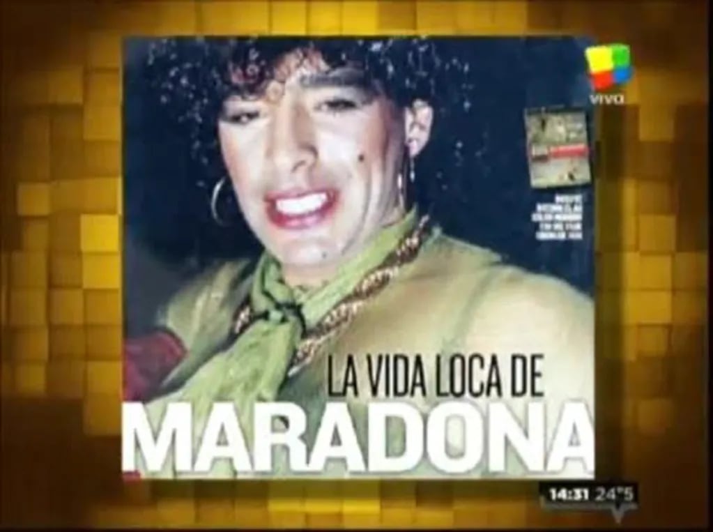 La foto de una revista que enfureció a Diego Maradona