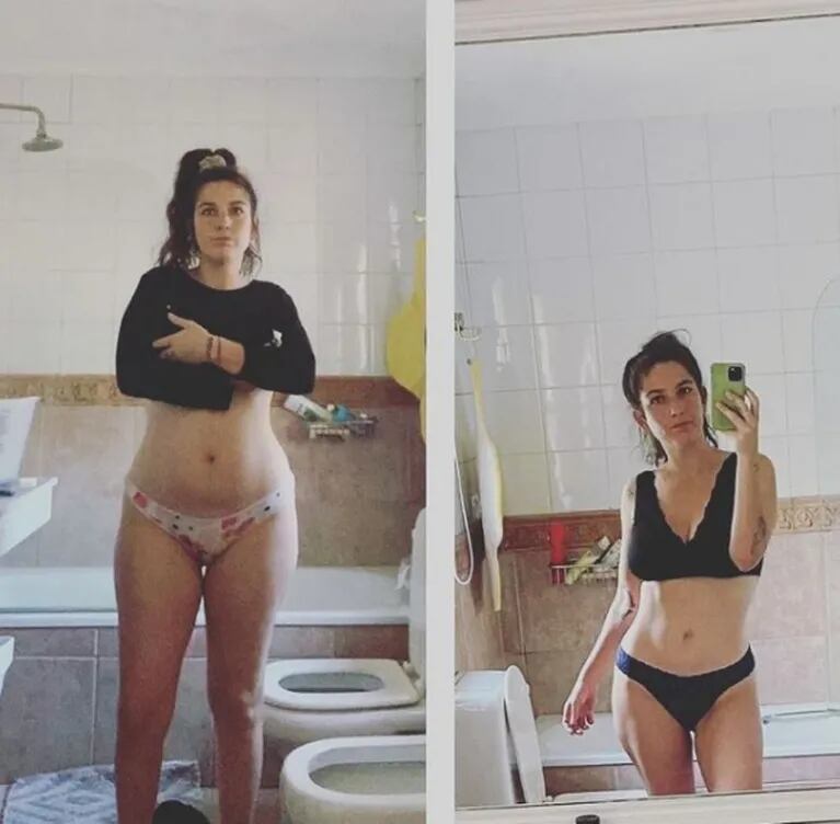 Las fotos del cambio de Juana Repetto tras su segundo embarazo: "Aquí mi antes y después"