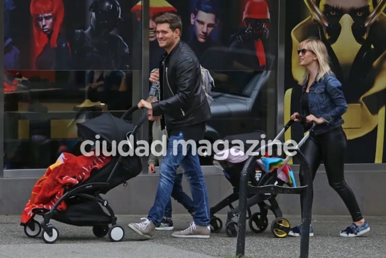 ¡En su mejor momento! El paseo familiar de Luisana Lopilato y Michael Bublé con sus tres hijos en Canadá