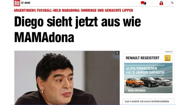 Diego Maradona en los diarios del mundo. (Foto: Twitter)