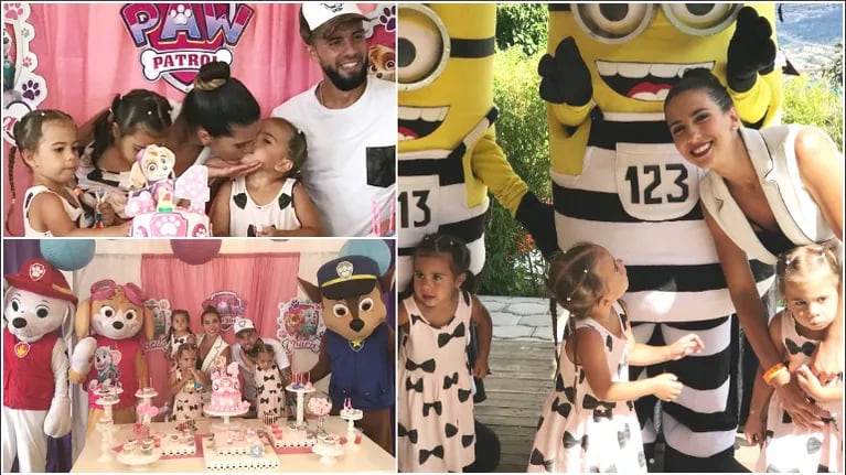 Las fotos de la fiesta temática de las gemelas de Cinthia Fernández y Matías Defederico en Ecuador (Fotos: Instagram)