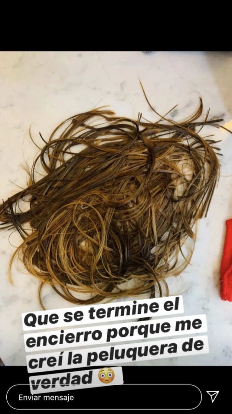 Sabrina Rojas le cortó el cabello a su hija en pleno aislamiento: "Fue a pedido de ella; yo me resistía"