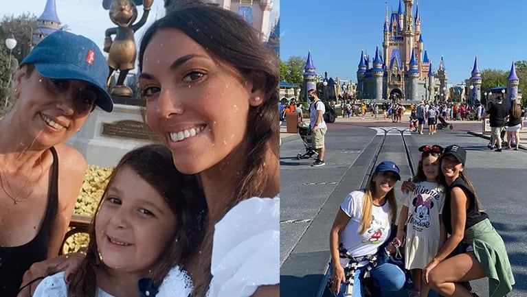 Floppy viajó con su hija y su mamá a Disney.
