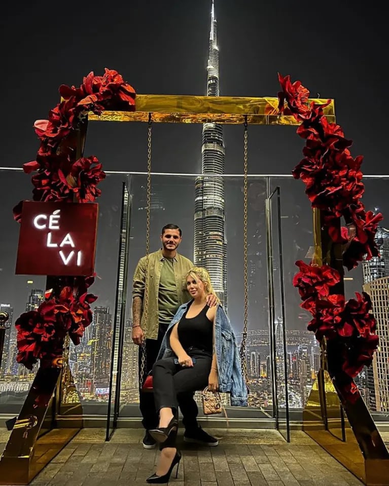 Mauro Icardi sorprendió a Wanda Nara con una romántica cena en Dubai: "La mujer de mi vida"