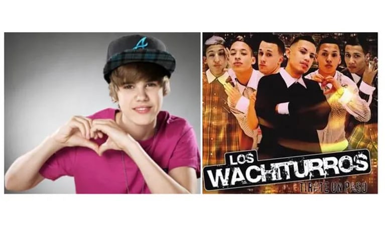 Justin Bieber y Los Wachiturros. (Fotos: Web)