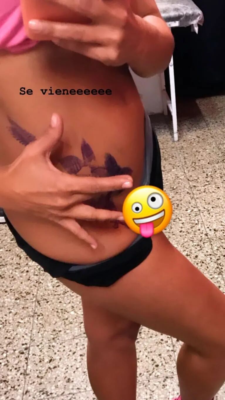 Ximena Capristo se tapó un antiguo tatuaje y mostró el nuevo diseño con una foto muy sexy