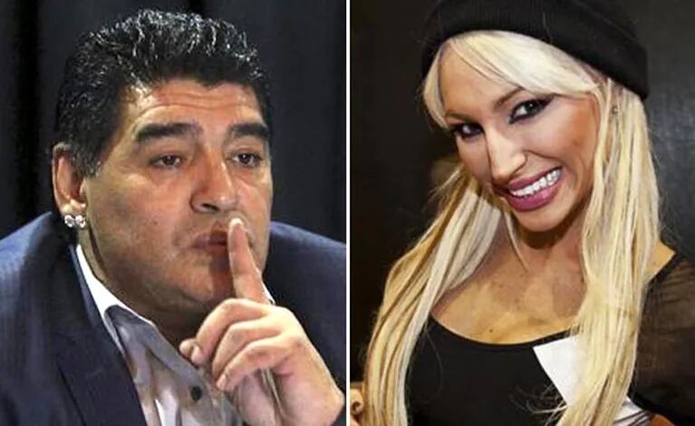 Diego Maradona y Victoria Xipolitakis. (Fotos: Web)