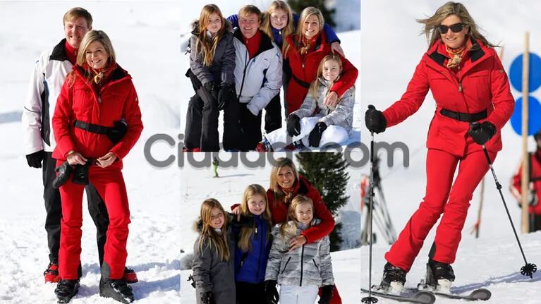 La familia real holandesa, de vacaciones en Austria (Fotos: AFP). 