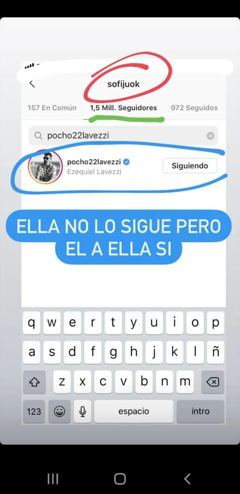 La "predicción hot" de Juariu, tras detectar una lluvia de likes en Instagram del Pocho Lavezzi a Sofía Jujuy