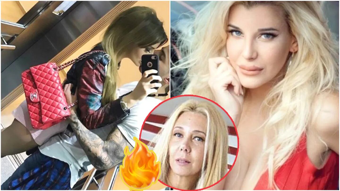 La foto que Charlotte Caniggia publicó luego de que su mamá revelara que teme que Loan la mate y después borró (Fotos: Instagram y Web)