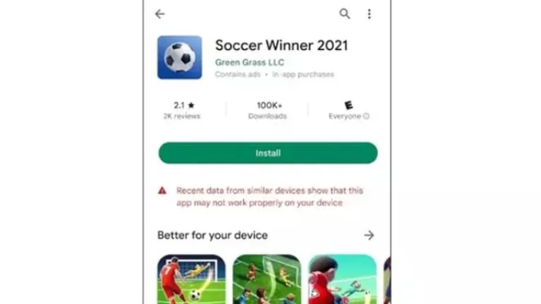 Google Play avisa de las aplicaciones que se bloquean o fallan mucho antes de descargarlas en el smartphone
