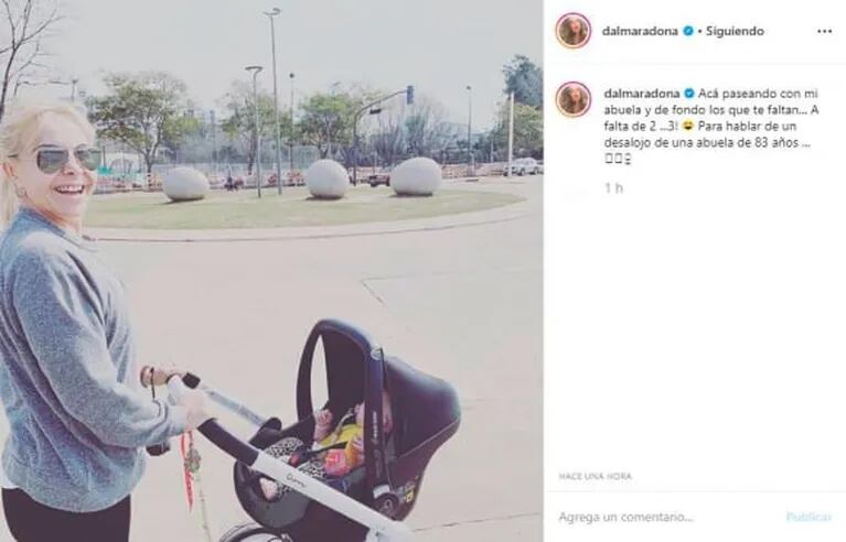 Dalma Maradona posteó una foto de Claudia Villafañe con un fuerte mensaje, tras el allanamiento a su madre: "De fondo, los que te faltan"