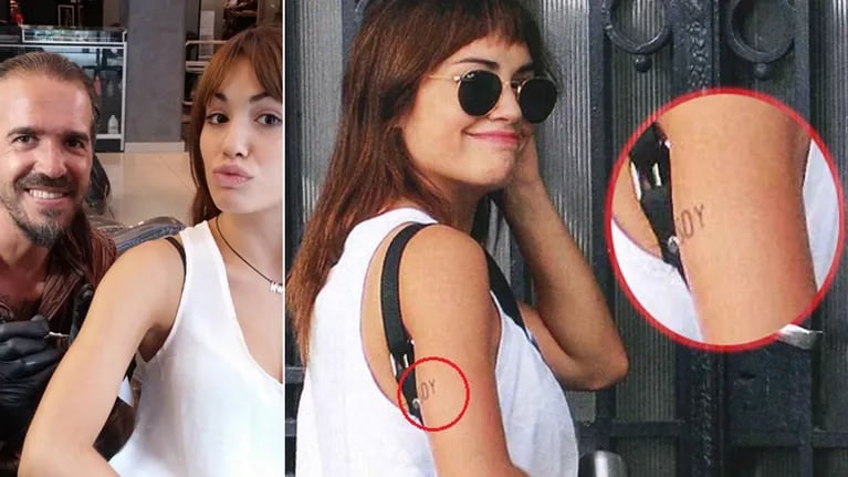 Lali Espósito se tatuó "SOY" en el brazo derecho (Foto: Instagram y revista Caras)