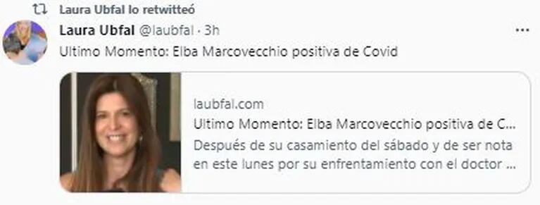 Tras la boda con Jorge Lanata, Elba Marcovecchio dio positivo de Covid: la hija del periodista también está contagiada