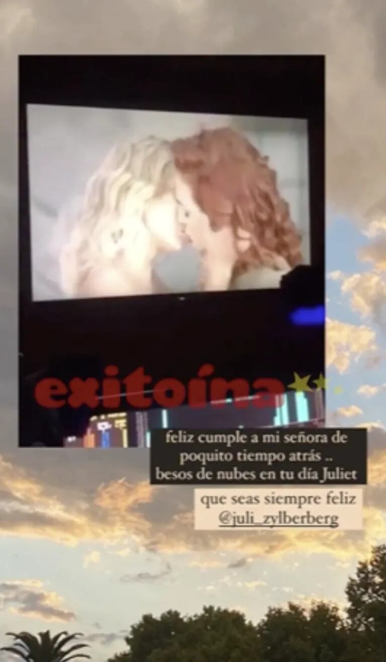 Celeste Cid saludó a Julieta Zylberberg por su cumple con un video que las muestra besándose en Separadas