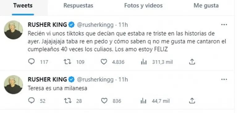 Rusherking habló de su presente amoroso tras la separación de China Suárez: "Estoy solo y feliz"