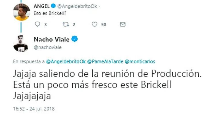 Nacho Viale, tras la versión de que estaría con Pampita en Miami: "Estoy en Buenos Aires; dejá de inventar"