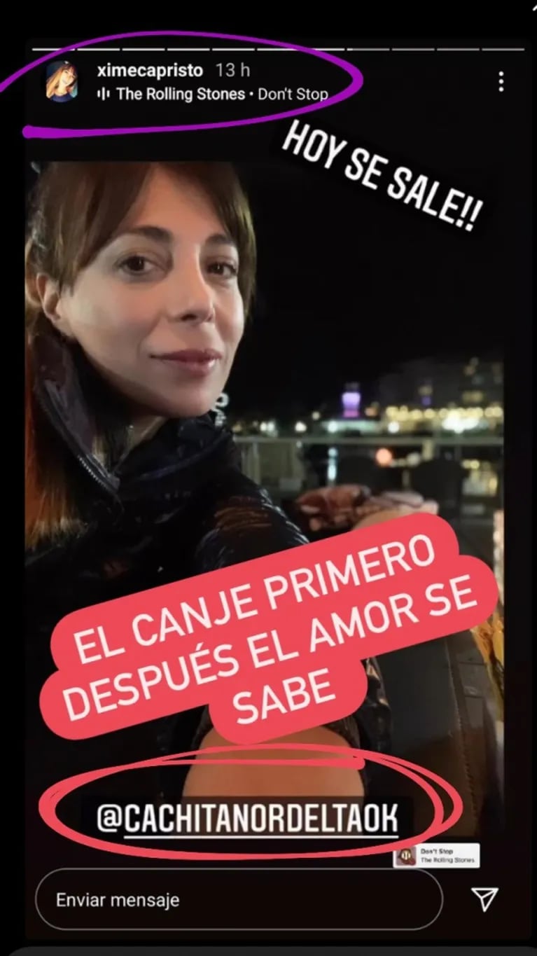 Picante TikTok de Ximena Capristo tras filtrar los chats de Gustavo Conti: "Antes de mirar a otra mujer, fijate quién mira a la tuya"