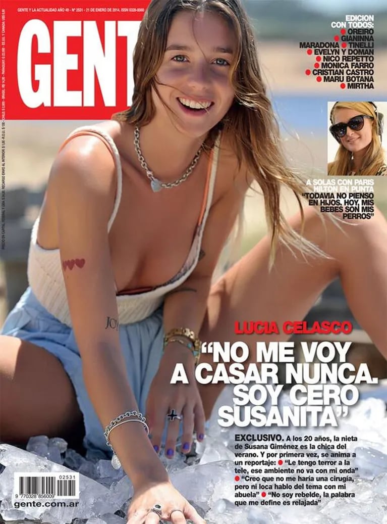 Lucía Celasco, diosa en la tapa de la revista Gente.
