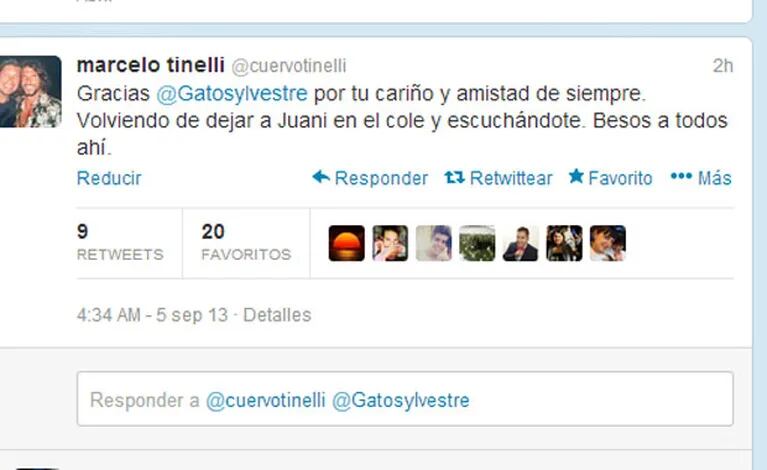 El tweet en respuesta de la información de Sylvestre (Foto: Captura). 