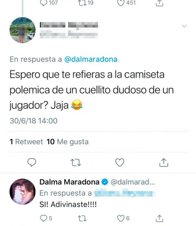 El divertido comentario de Dalma Maradona sobre el ingreso del Kun Agüero a la cancha con la camiseta rota