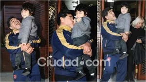Las fotos del encuentro Diego Maradona y Dieguito Fernando. Foto: Movilpress