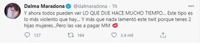 Dalma Maradona, durísima contra Morla tras la notificación a Dieguito Fernando: "Este tipo es lo más violento que hay"