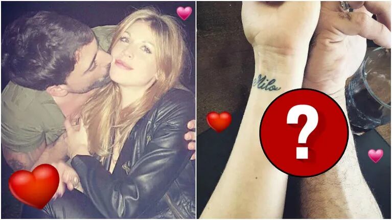 El tatuaje en común de Juliana Giambroni y su novio Matías Di Chiara (Fotos: Instagram)