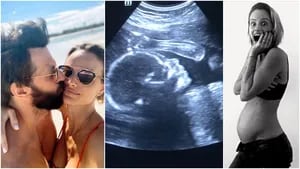 El Rifle Varela compartió la primera ecografía del bebé que espera con Pía Marcollese (Fotos: Instagram)